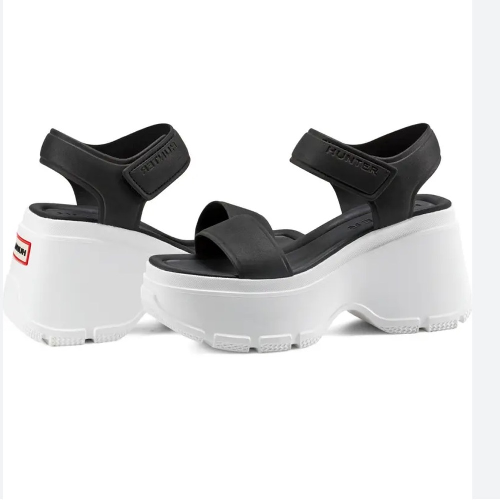 Hunter Women's Abel Casual Platform Wedge Sandals Size 7.0 NEW
